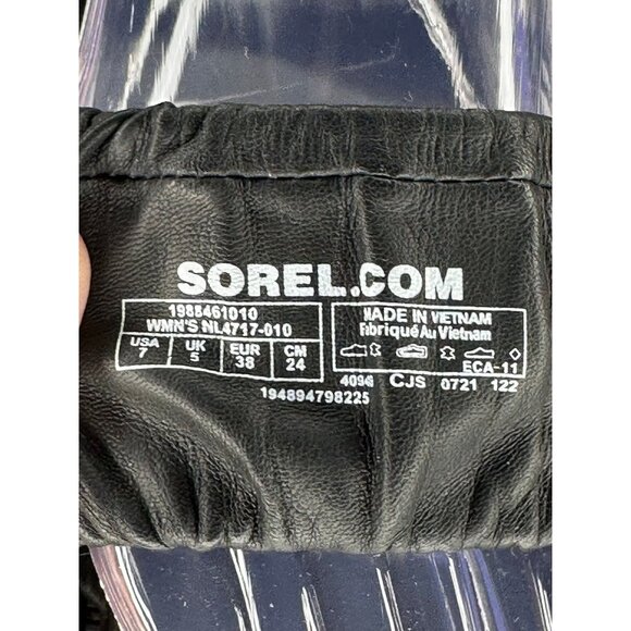 Sorel Roaming Two-Strap Black Slide Sandals Size 7 - Picture 10 of 11